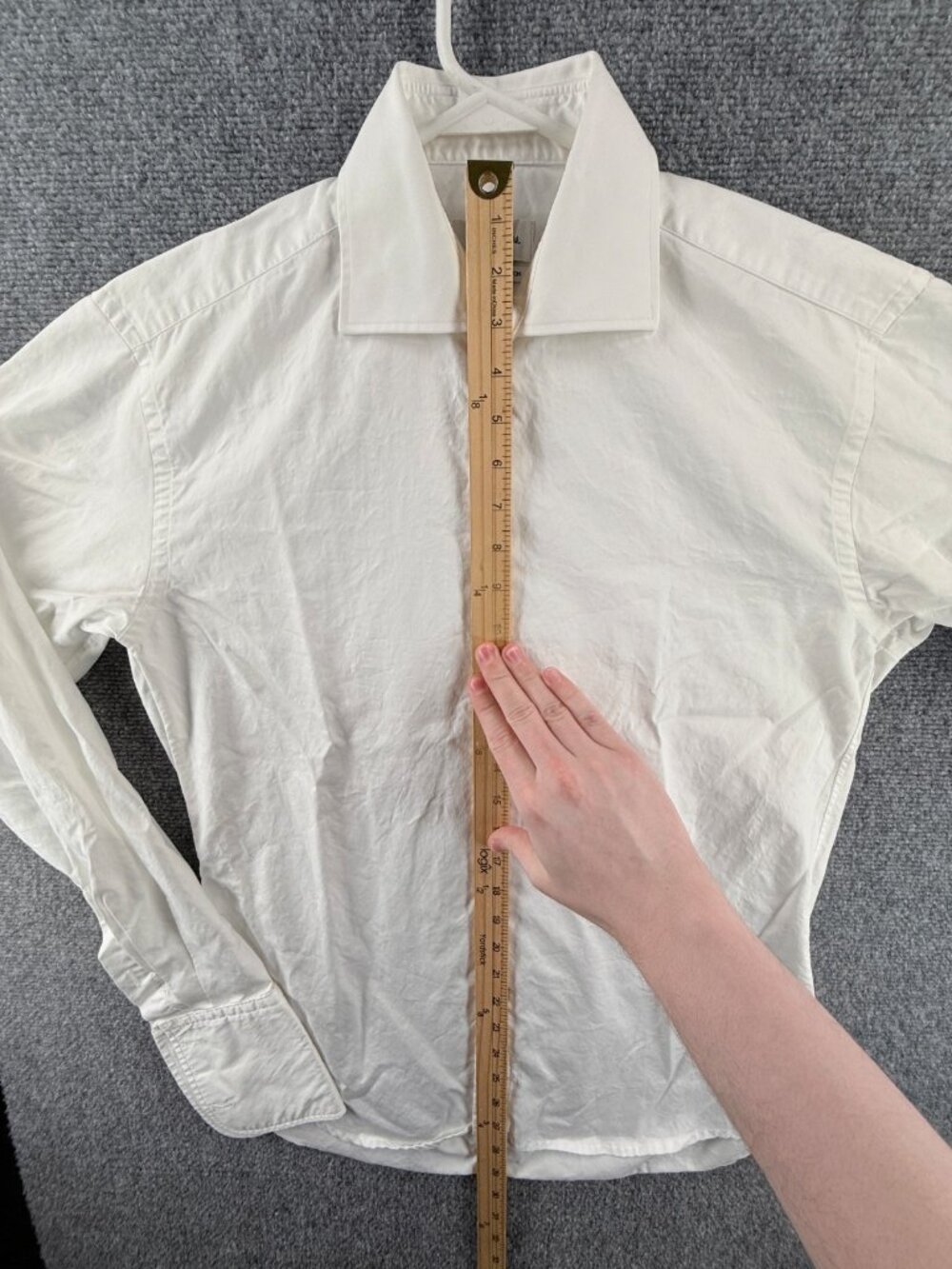 Stenstroms Twill Twofold Super Cotton 15.75 Fitted Body Men White Elegant Shirt - Picture 5 of 15